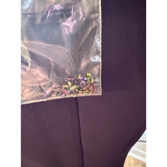 Coldwater Creek Purple Embroidered Beaded Popover Semi-Formal Party Dress 16p - Picture 13 of 16